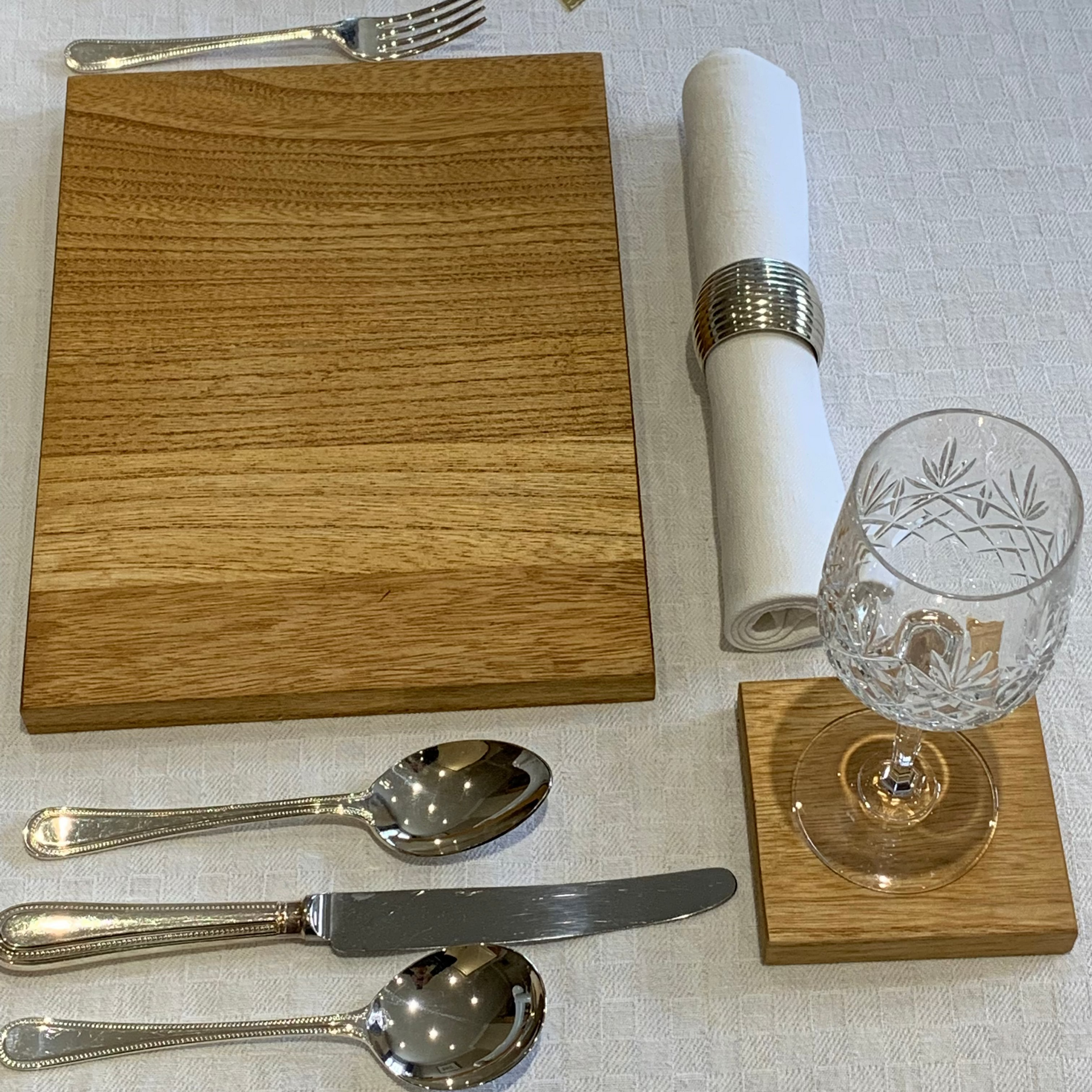 Oakleye Solid Wood Placemats, Coasters And Central Serving Mats