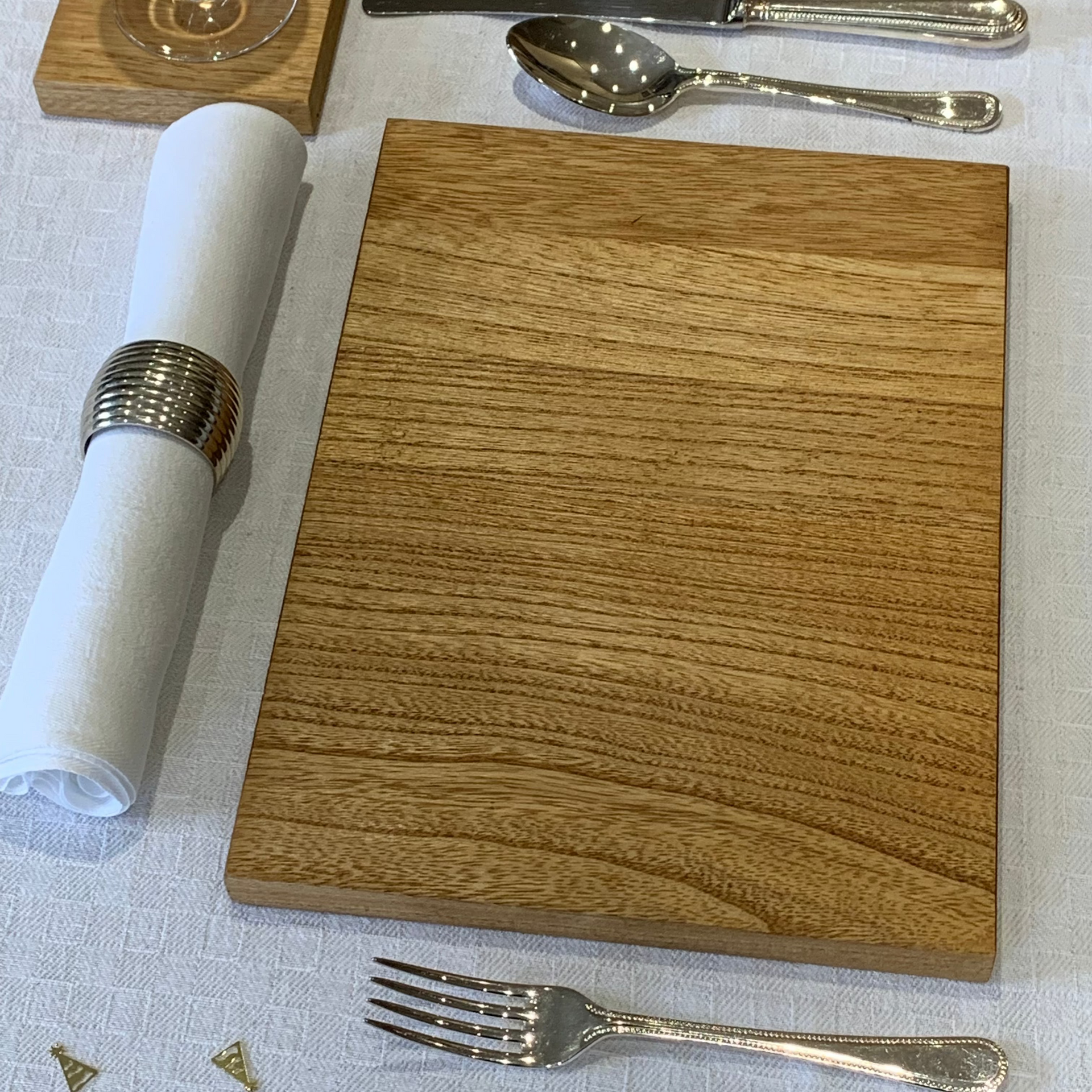 Oakleye Solid Wood Placemats, Coasters And Central Serving Mats